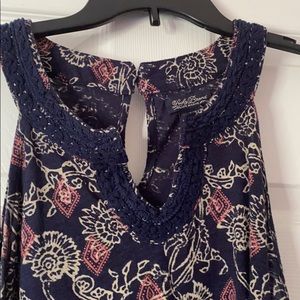 Lucky Brand Blue Patterned Tank Too
